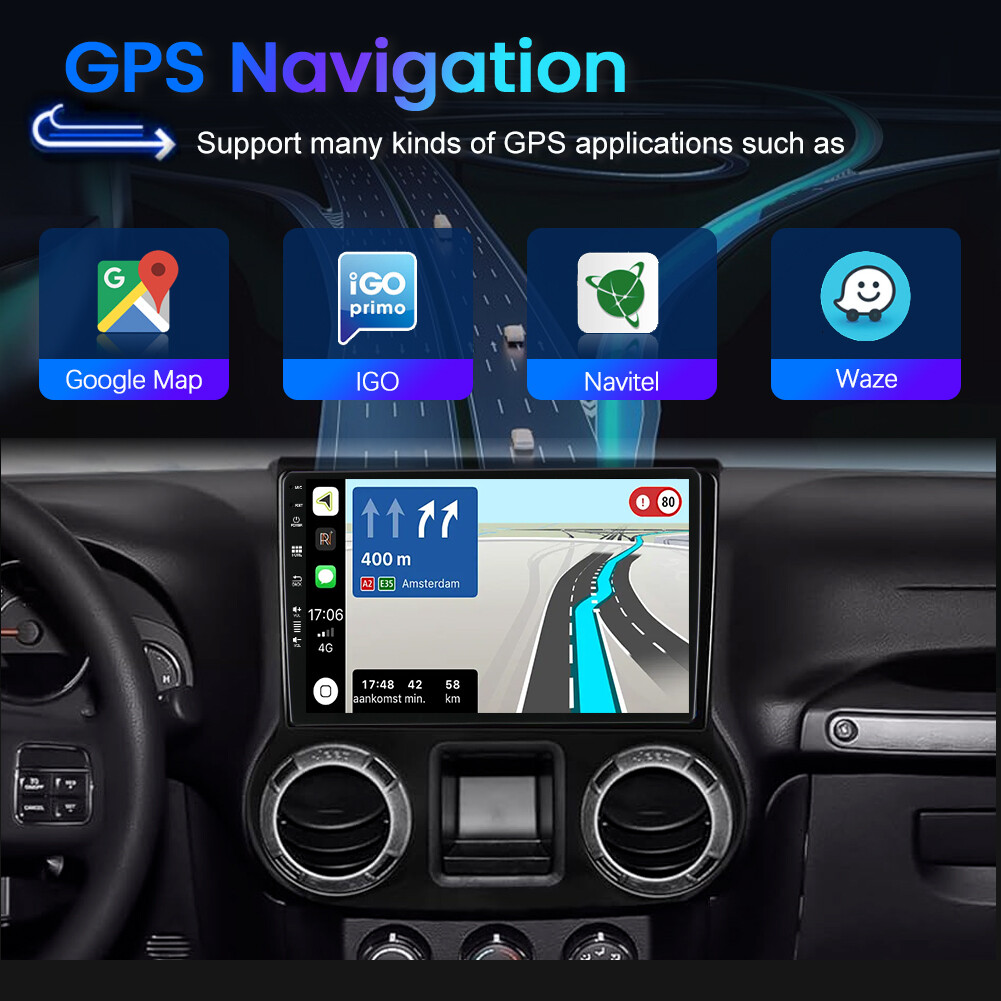 For Jeep Wrangler 2007-2017 Android 14 Car Stereo CarPlay GPS Navi 💥8GB+256GB💥