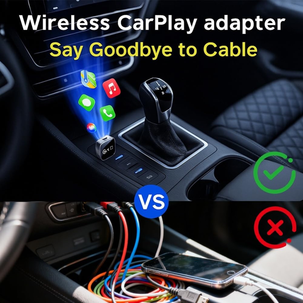 Wireless Carplay Adapter 3 in 1 Airplay Android Auto Carplay USB iPhone Android