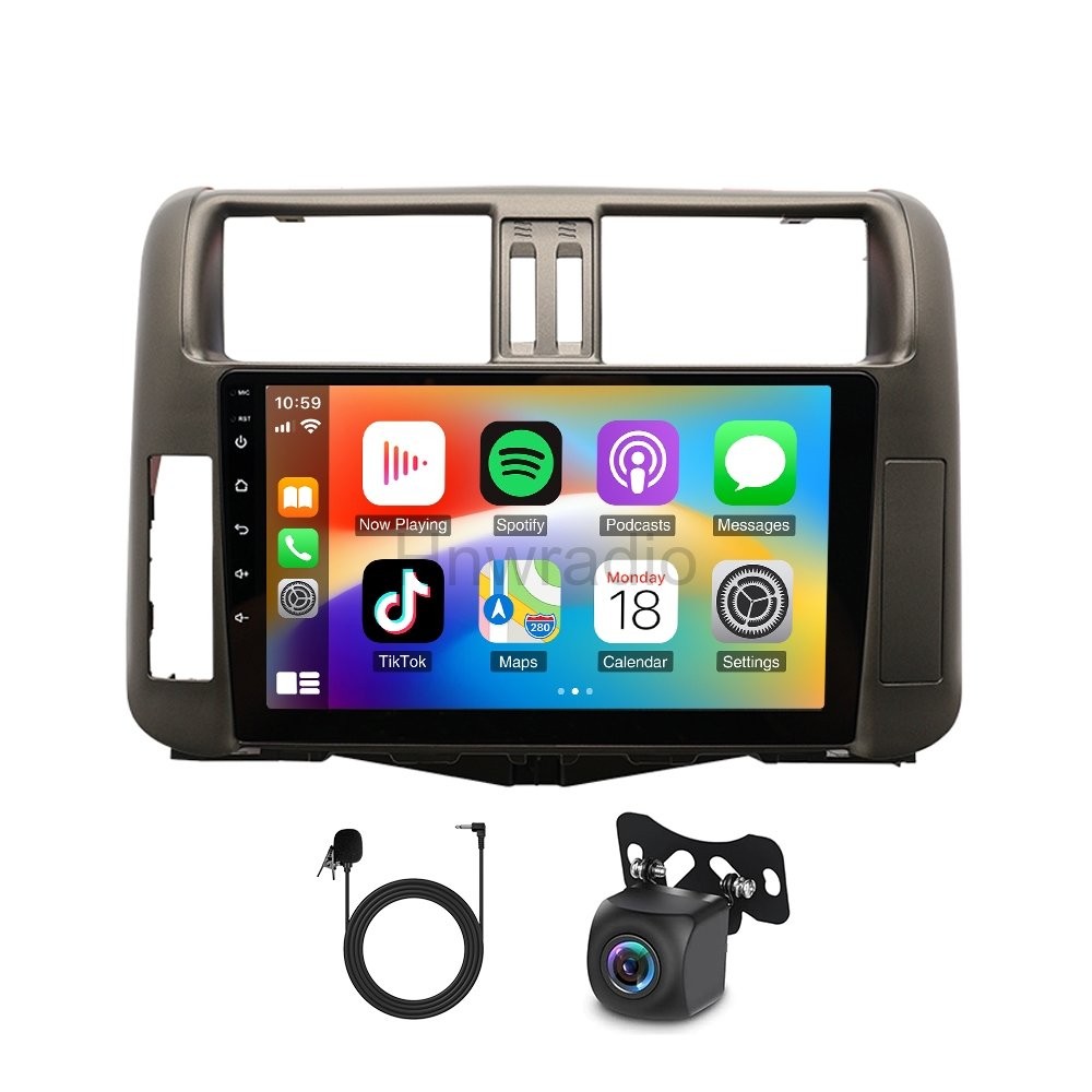 2+32GB Android 13 Car Stereo Radio Carplay GPS For Toyota Land Cruiser Prado 150