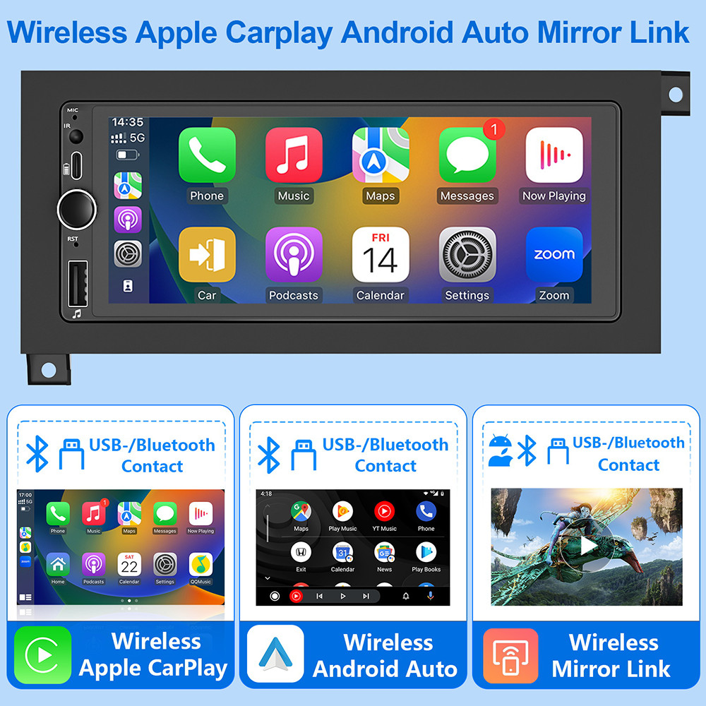 For 1995-1999 Dodge Neon / Plymouth Neon Android Carplay Car Stereo Radio GPS