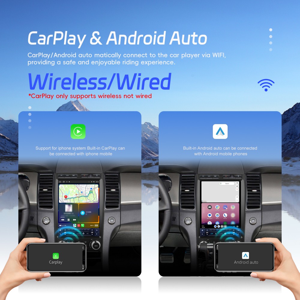 12.1″ 4+64GB Android 15 Carplay Tesla Car Stereo Radio For Ford Taurus 2010-2012