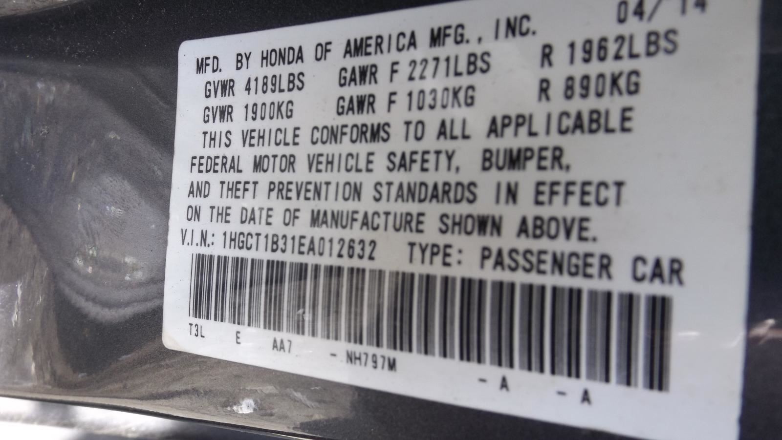 Audio Equipment Radio Coupe Receiver And Face Panel LX Fits 14-15 ACCORD 1828593