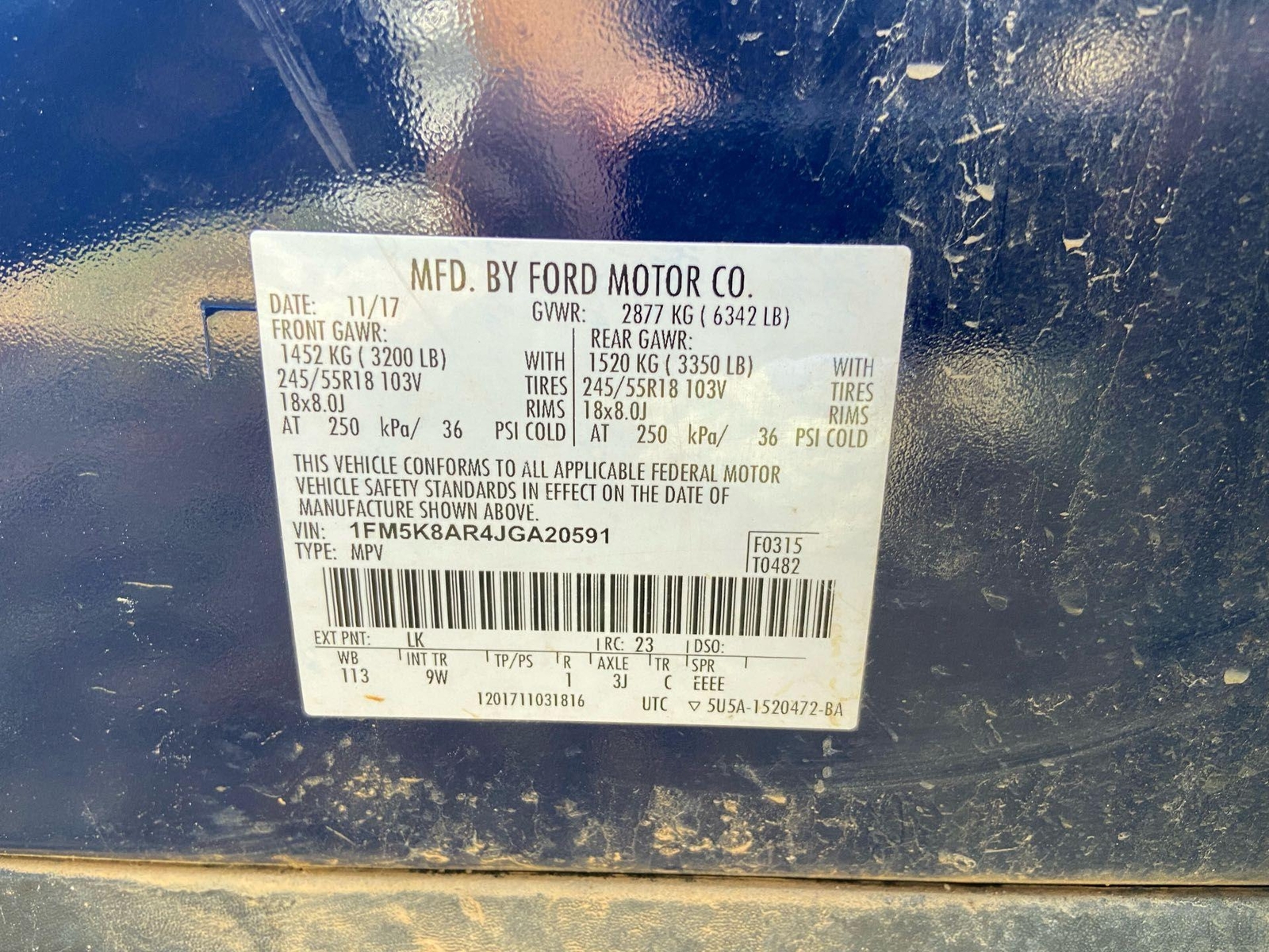 2018 Explorer Radio Audio Climate Temperature Control Panel OEM GB5T18A802BD