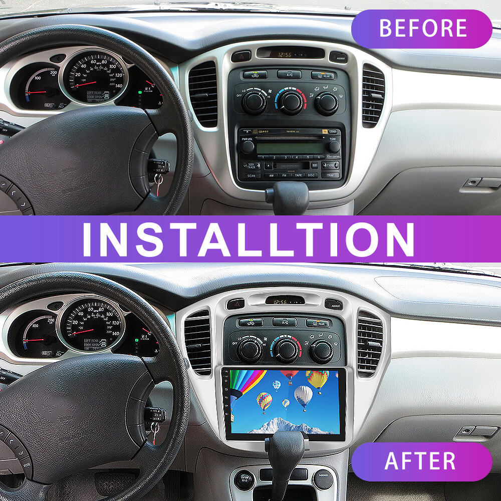 Android 13.0 Car Stereo Radio GPS Sat Nav Player For Toyota Highlander 2000-2007