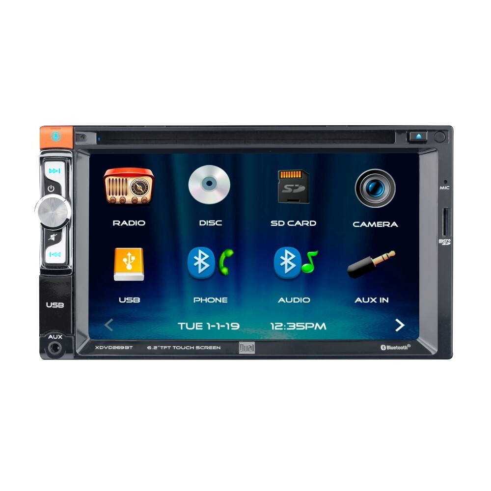 Dual Electronics XDVD269BT 6.2″ Bluetooth CD/DVD Touch Screen 2 DIN Receiver