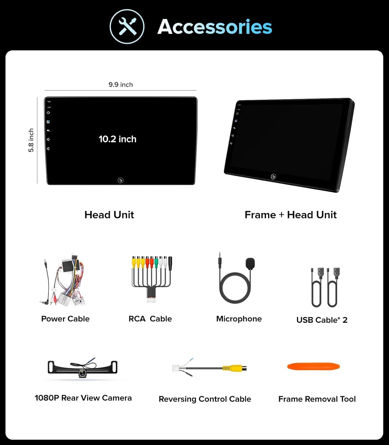 Car Stereo for Ford F150 2004-2008, F250/F350/F450 2008-2016 – Wireless Carplay