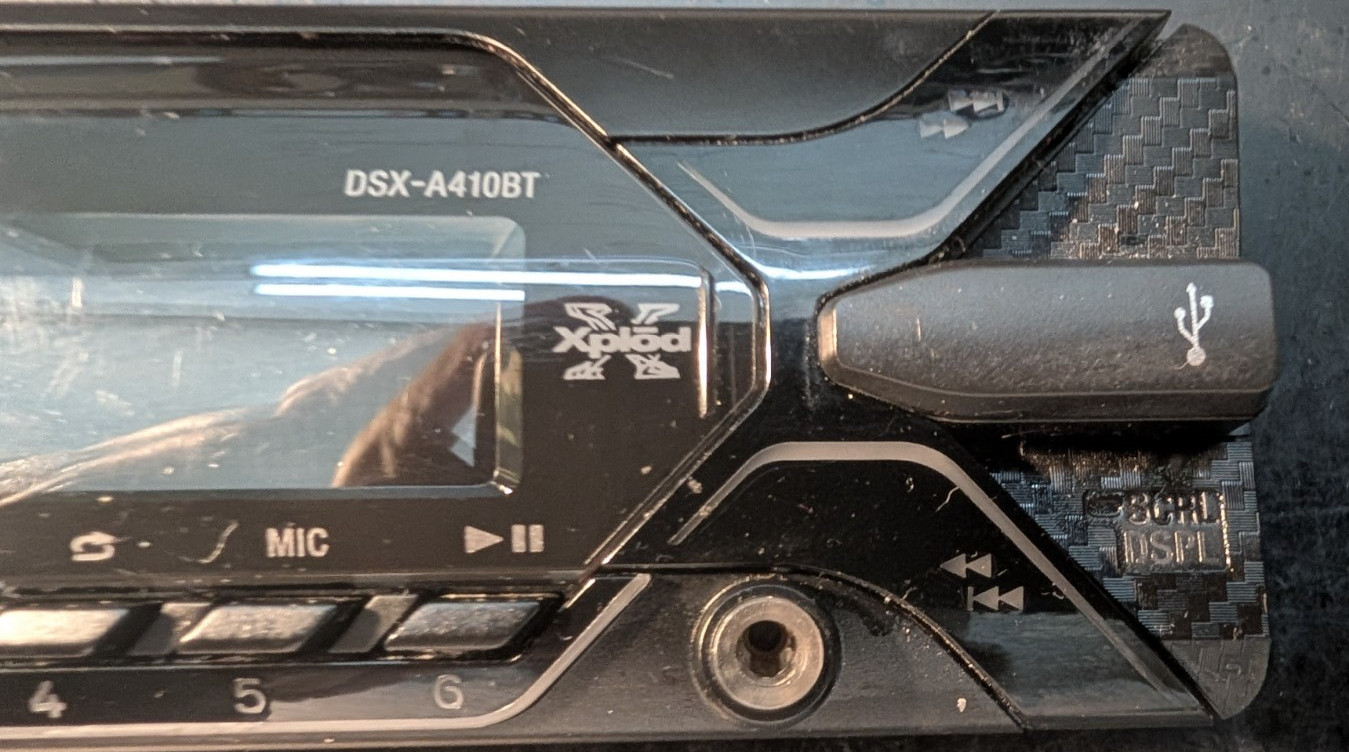 SONY DSX-A410BT BT MEDIA USB IPOD AUX INPUT CAR RADIO,STEREO FACEPLATE ONLY