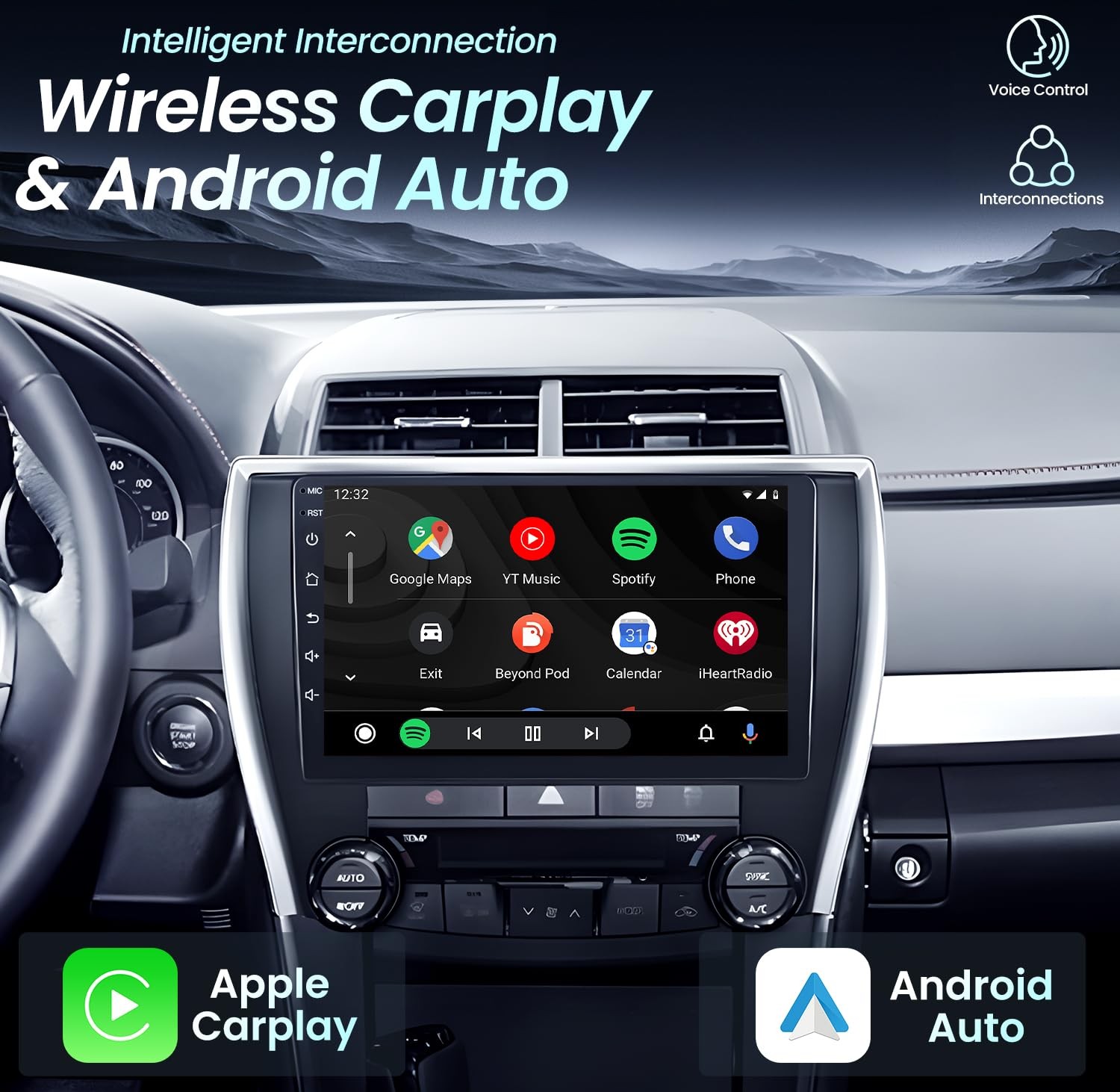 128GB Android 13.0 For Toyota Camry 2015-2017 Car Stereo Carplay Radio GPS Navi