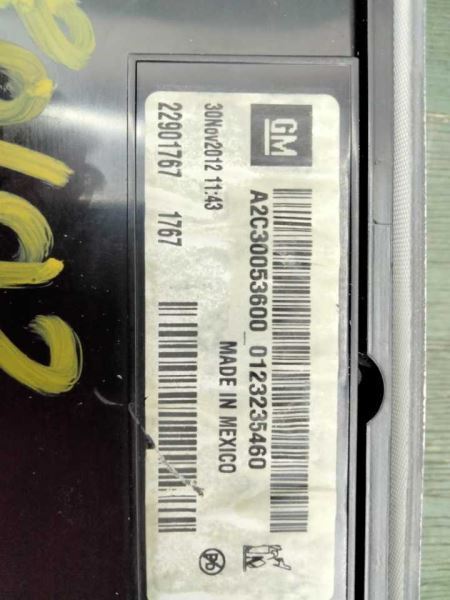 2012-2015 CHEVY VOLT RADIO AC HEAT CLIMATE TEMPERATURE CONTROL W BEZEL 22901767