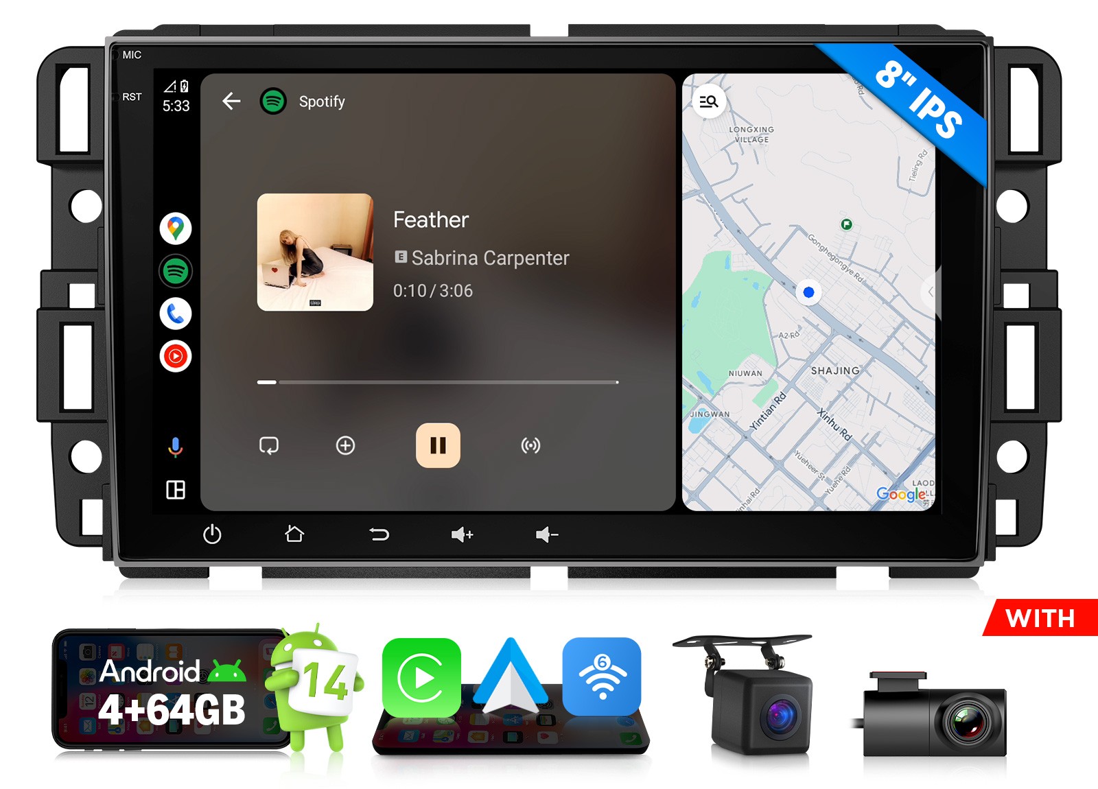 Eonon GMX7A for Chevy Suburban 2007-2014 Android Auto Wireless CarPlay DSP Audio