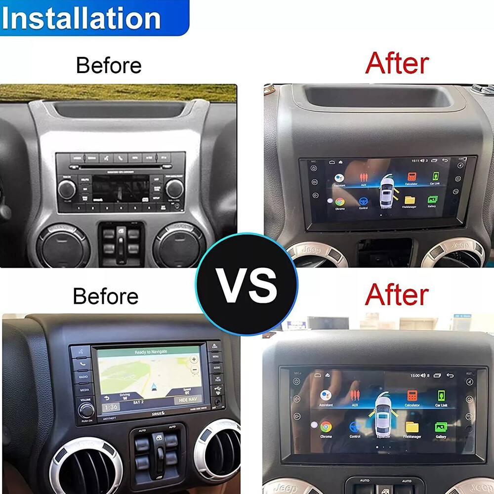 For 2011-2014 Chrysler 200 Apple CarPlay Android 13 Car Stereo Radio GPS SWC 32G
