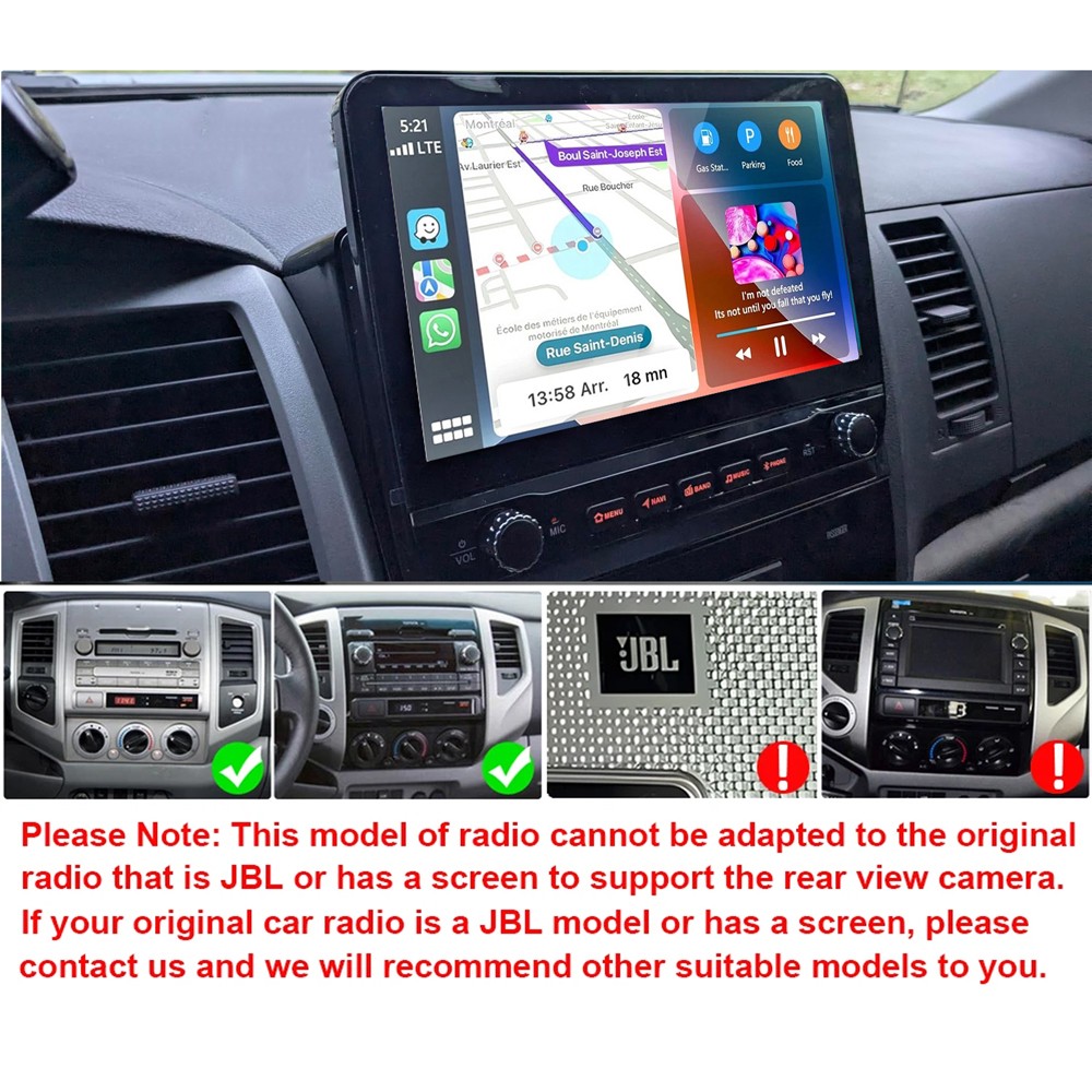 Carplay For Toyota Tacoma 2005-2015 Android 15 Car GPS Navi Stereo Radio 4G+64G