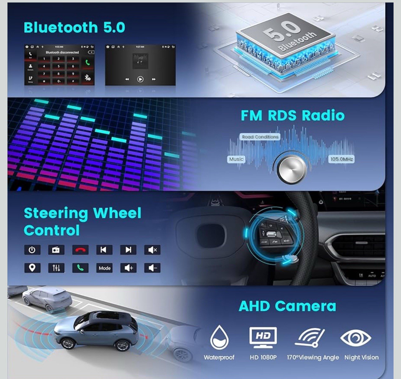 KIA Forte Cerato K3 2013-2018 Radio, 8 Core 4+64GB Android 13 Car Stereo 9 Inch