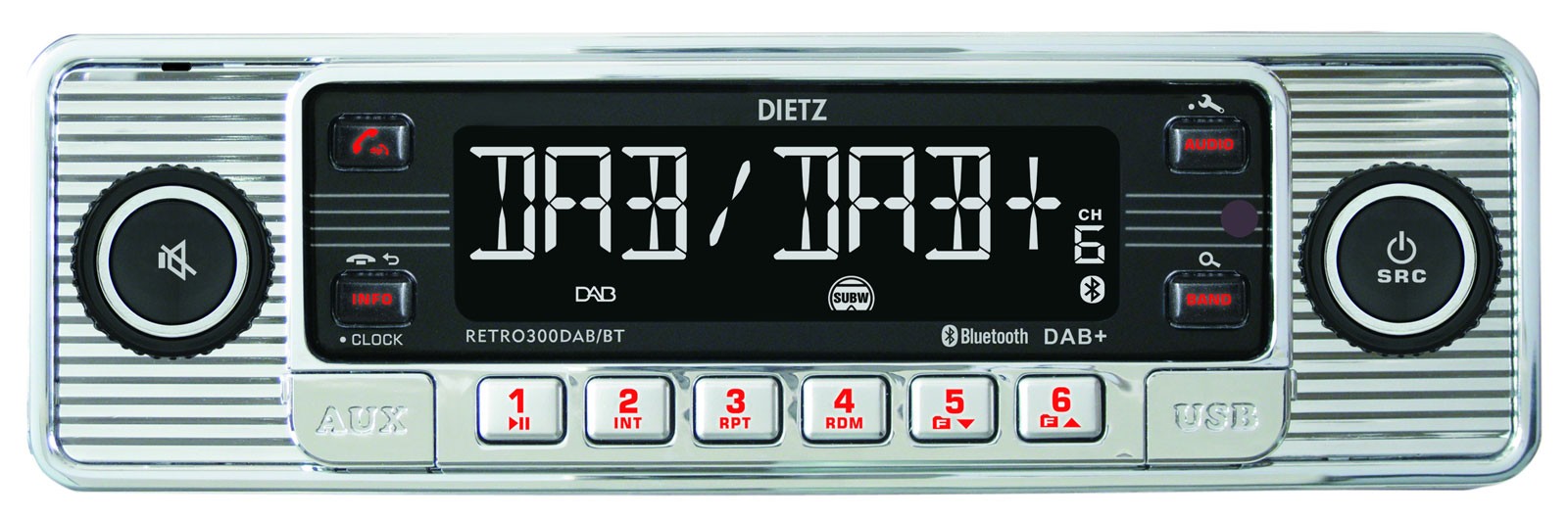 Dietz Bluetooth MP3 DAB USB Car Stereo for Lancia Y (1996-2004) – Black