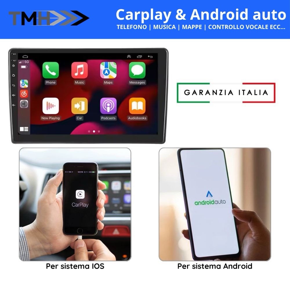 9” Android 15 Carplay Car Stereo For Fiat 500 2007-15 GPS Navi BT RDS USB 4+64GB