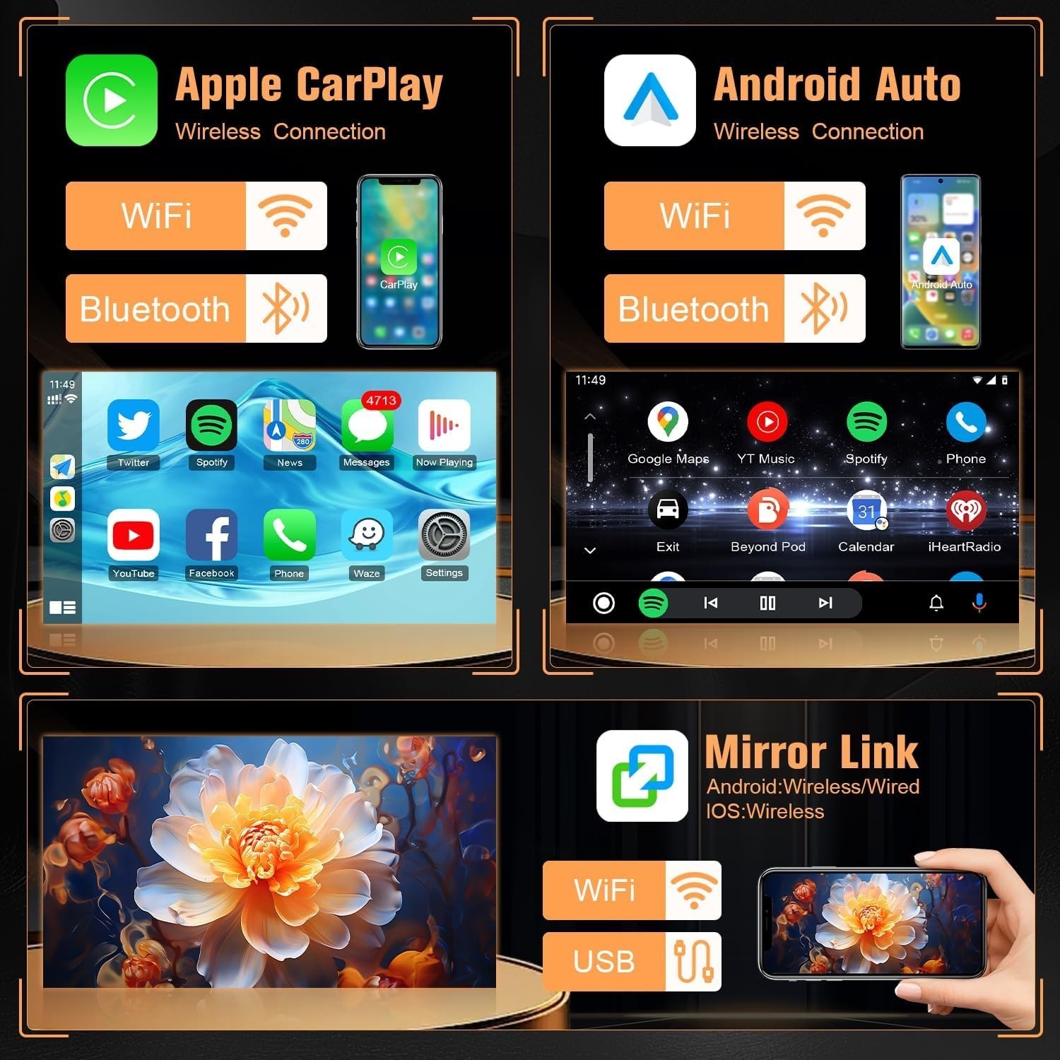 For 2010-2013 Toyota Prius CarPlay Android 13 Car Radio Stereo RDS QLED