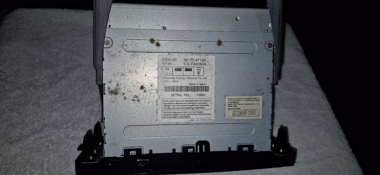 2004-2009 Toyota Prius JBL Stereo CD Player receiver head unit cassette 56838