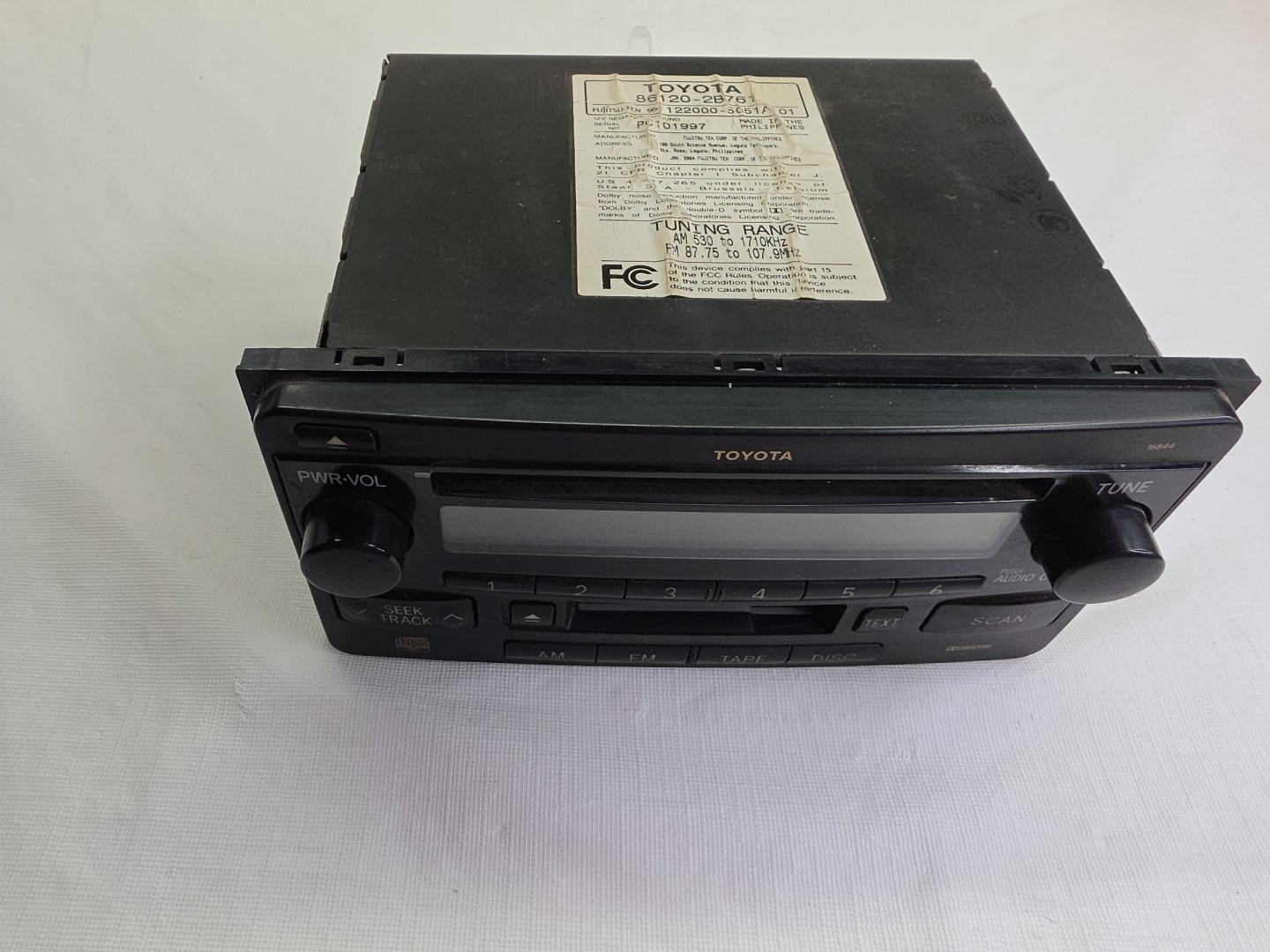 2003 2004 2005 TOYOTA RAV4 Radio cd Cassette Player 86120-2B761 OEM 16844 Works