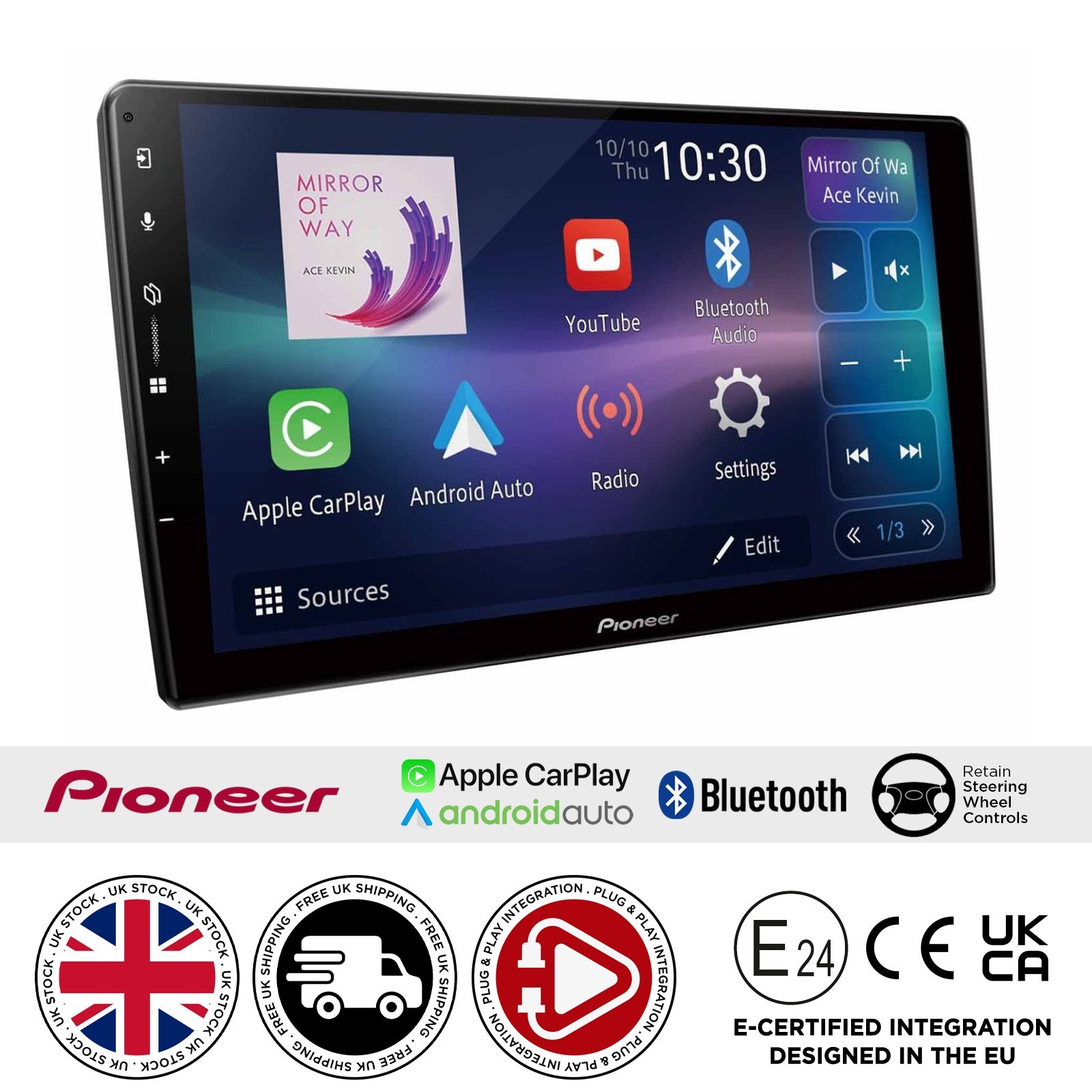 9″ Android Car Stereo for Honda Civic 2012 CarPlay Android – Pioneer FK9HD3