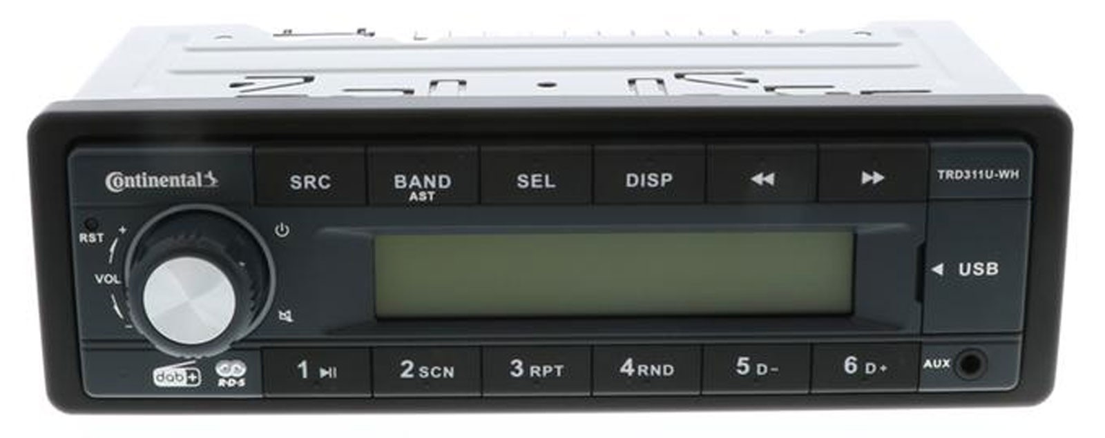 Continental MP3 AUX USB DAB 1DIN Car Stereo for Renault Twingo 2012 onwards Black
