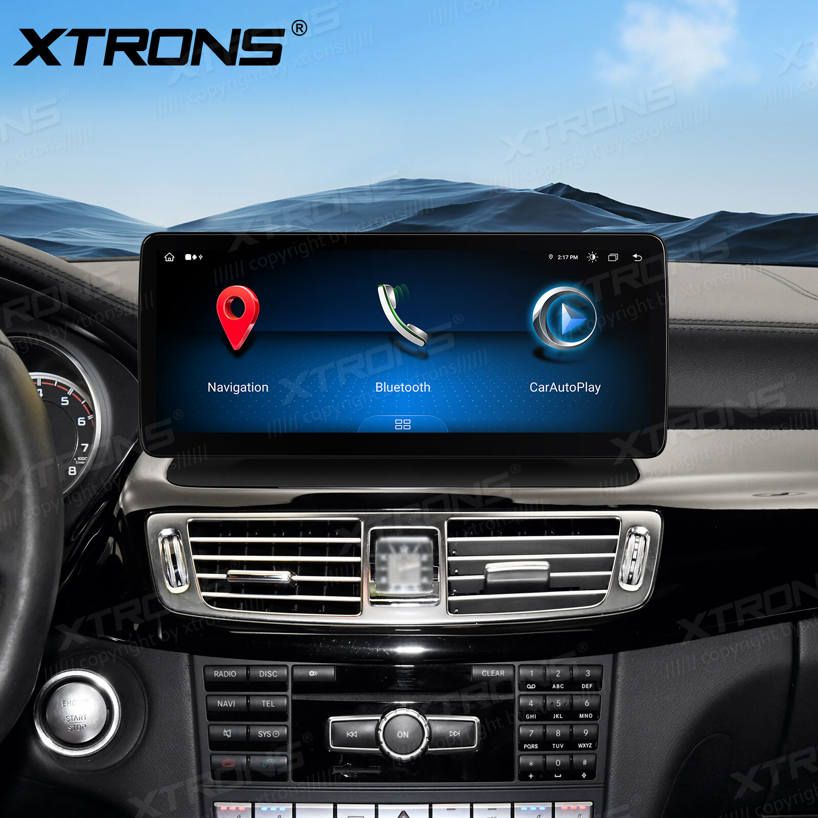 CarPlay For Benz CLS-W218 C218 Android 14 8-Core 64GB Car Stereo GPS Navi 12.3″