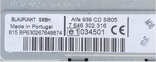 BLAUPUNKT RADIO CODE UNLOCK STEREO FITS CARS NISSAN BMW FIAT FORD 15 PIN SERVICE