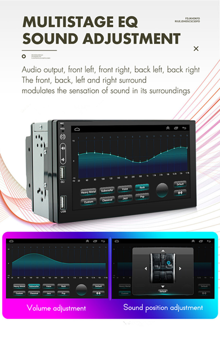 Car Stereo Radio GPS Player Audio Touch Screen 1+16G Mirror Link FM/RDS Video