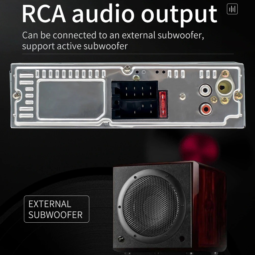 45W 1 Din Car Radio Audio Stereo MP3 Player Bluetooth USB/AUX/FM