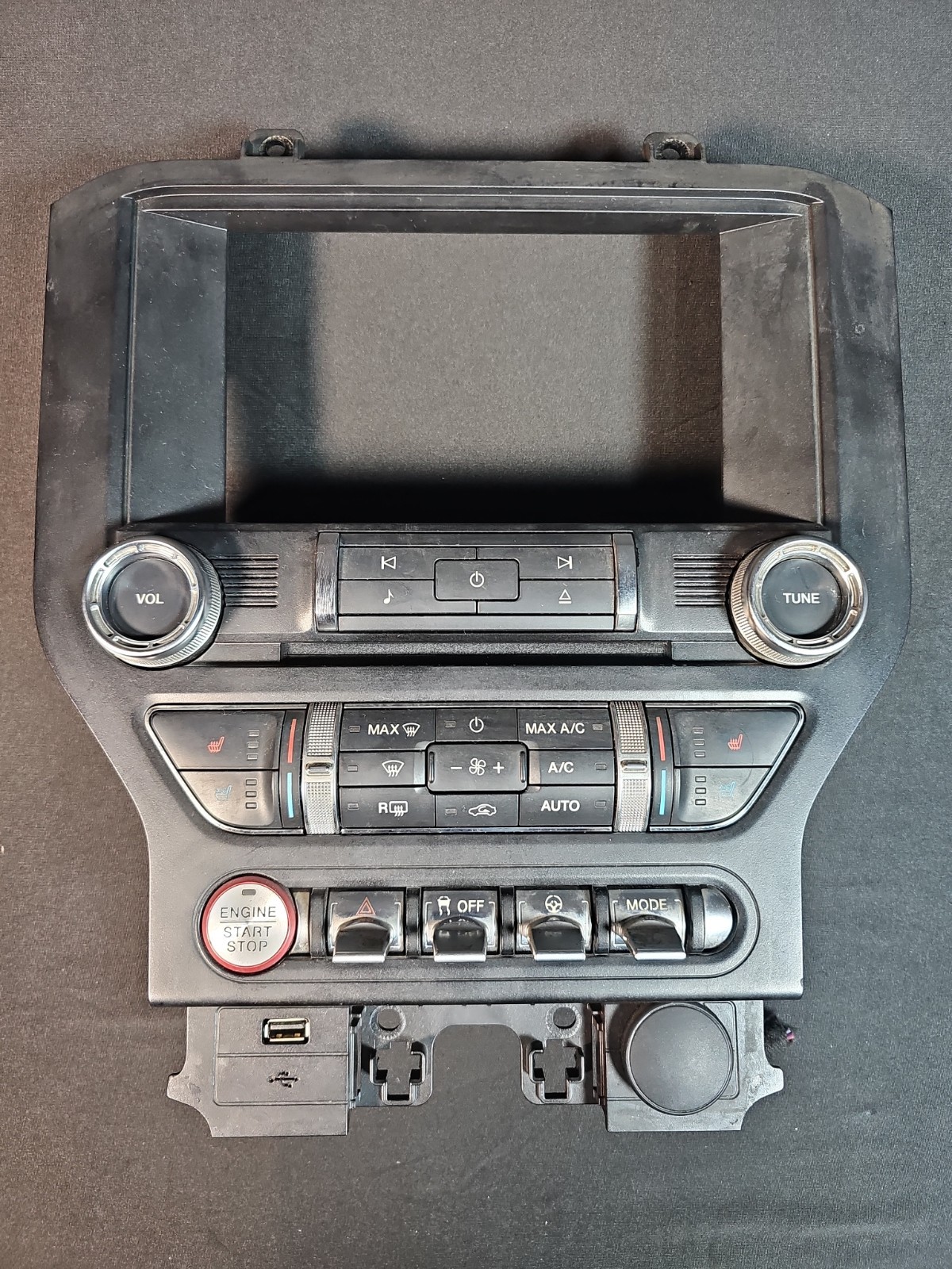 Radio Control Panel 2018 2023 OEM FORD MUSTANG w/ Start Button Heat AC buttons