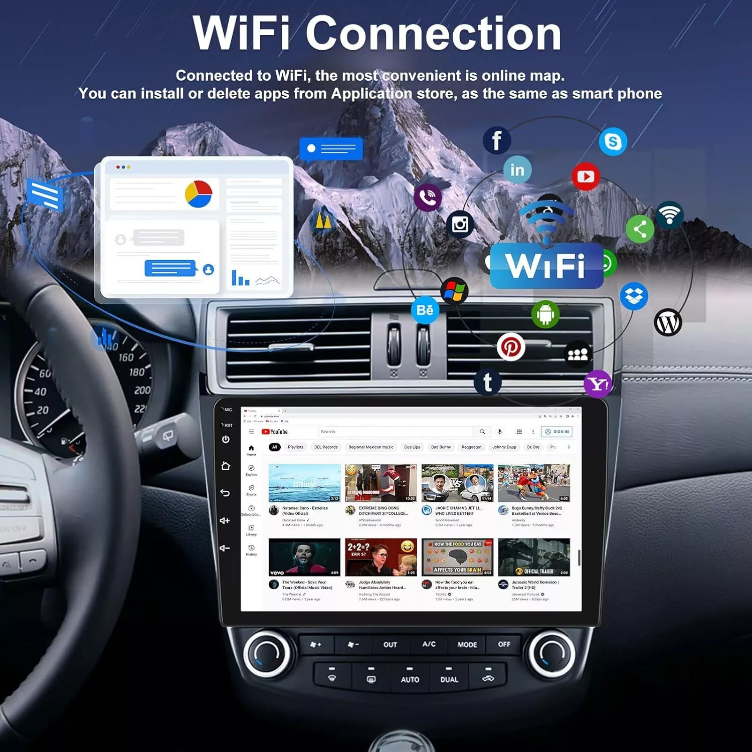 4+64GB Android 15 Car GPS Stereo Radio For Honda Accord 2003 2004 2005 2006 2007