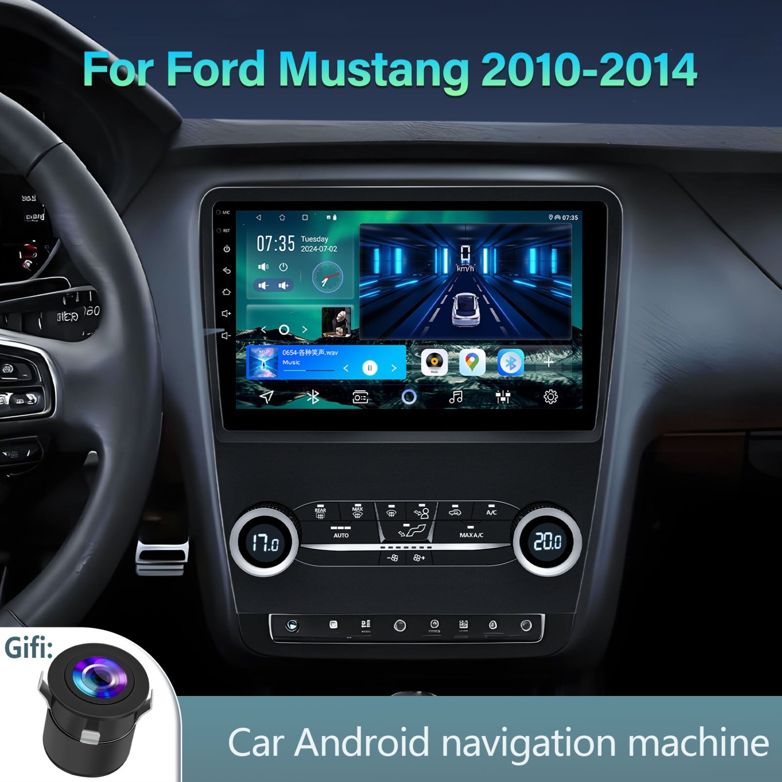 10.1″ For Ford Mustang 2010-2014 Android 13 Car Radio Stereo Carplay GPS Navi BT