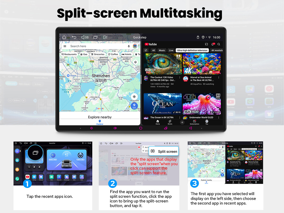 JOYING HD Touchscreen Rotatable Double DIN Support GPS Navigation/Apple CarPlay