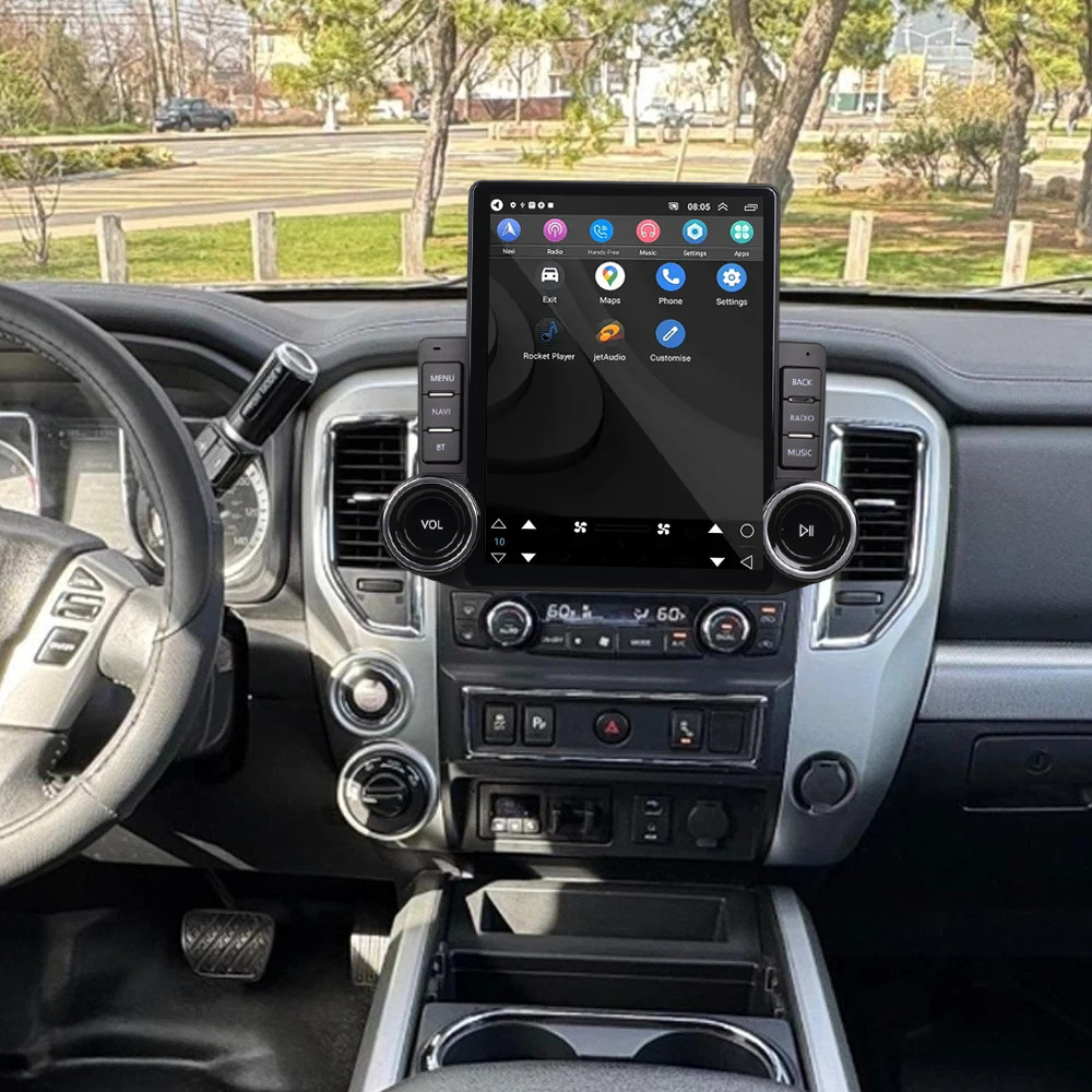 9.7″ 64G For Nissan Titan 2017-2019 Android 15 Carplay Stereo Radio GPS FM W/CAM