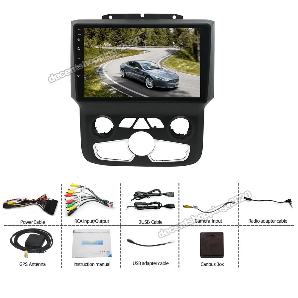 Car Radio Stereo Auto AC for Dodge Ram 2013-2019 1500 2500 3500 Carplay/Android