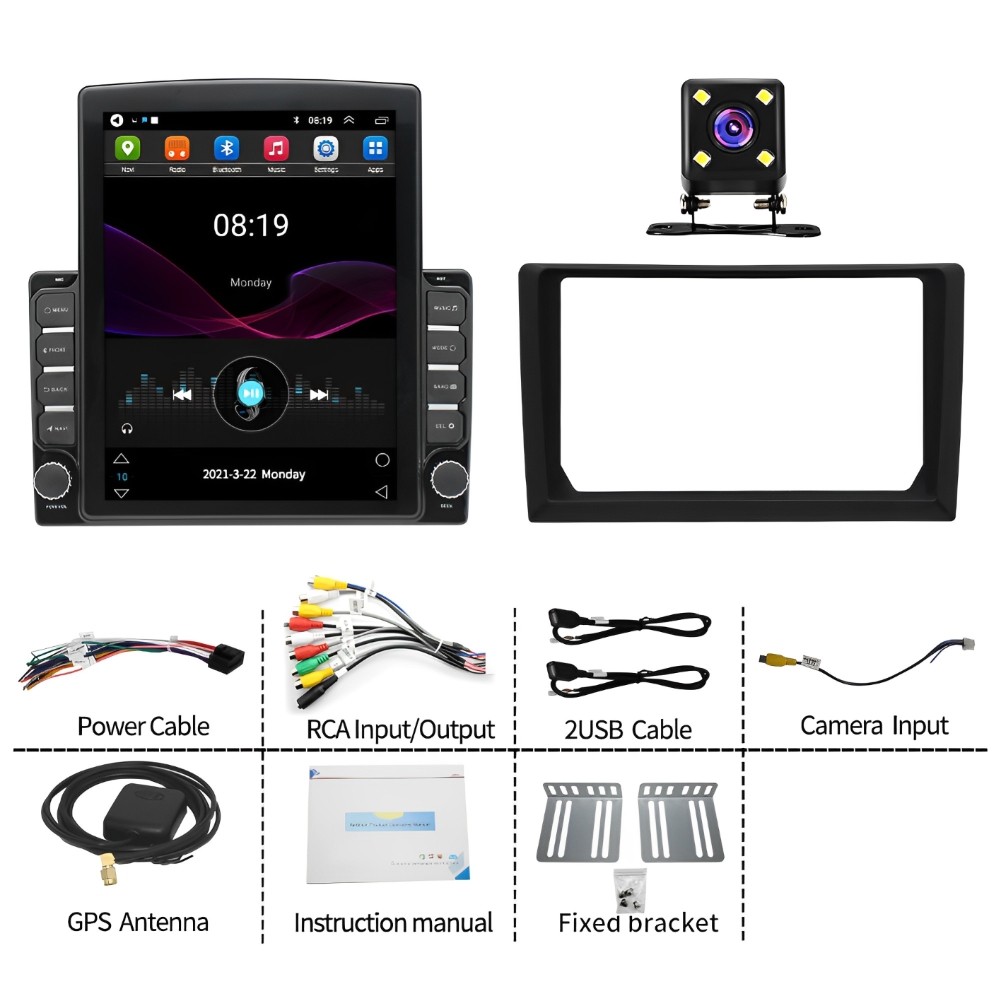 Android 15 CarPlay Stereo Radio GPS Navi BT For Mitsubishi Outlander 2003-2006