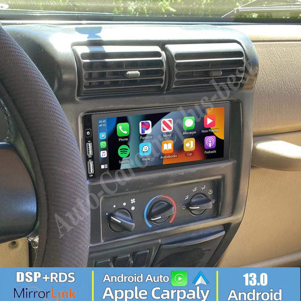 6.8″ Android 13 Stereo Radio GPS Wifi For 1997-2002 Jeep Wrangler TJ Carplay