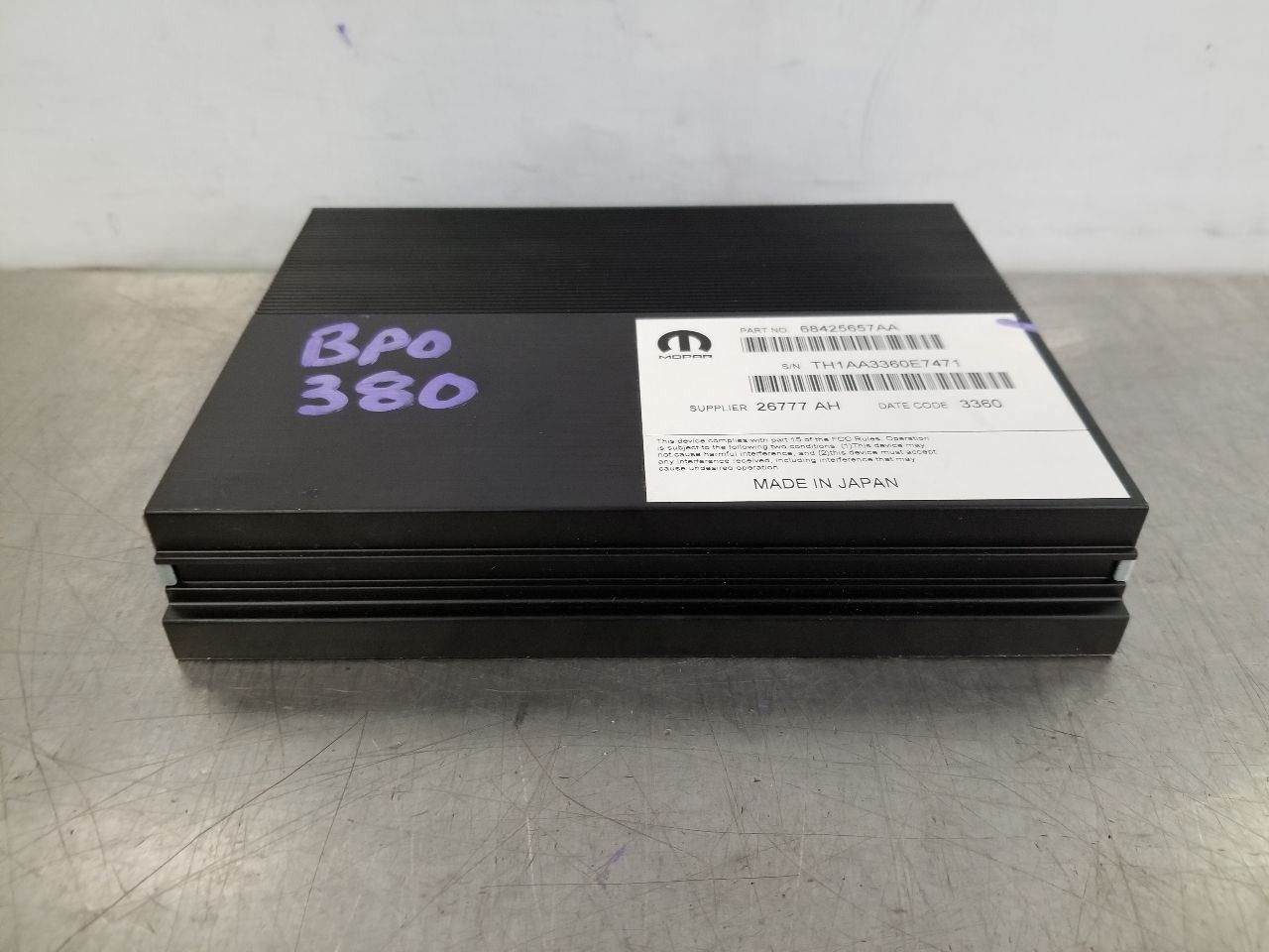 21 2021 DODGE CHARGER R/T RADIO AUDIO AMPLIFIER 68425657AA