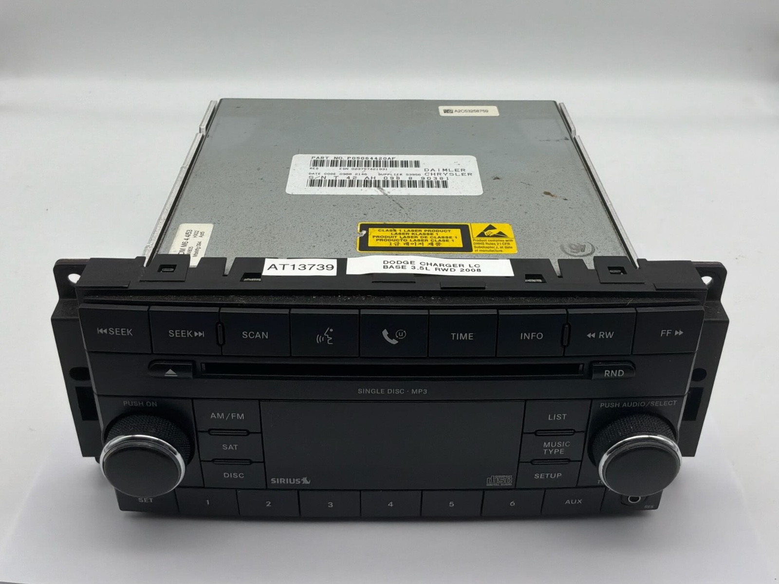 OEM 08-10 Dodge Charger AM FM Radio MP3 Single Disc CD Player Satellite Receiver