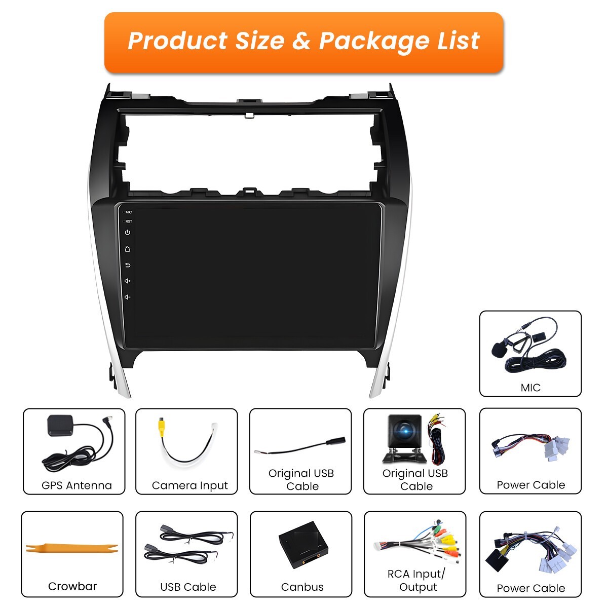 Car Radio Stereo Carplay For 2012-2014 Toyota Camry FM Navi