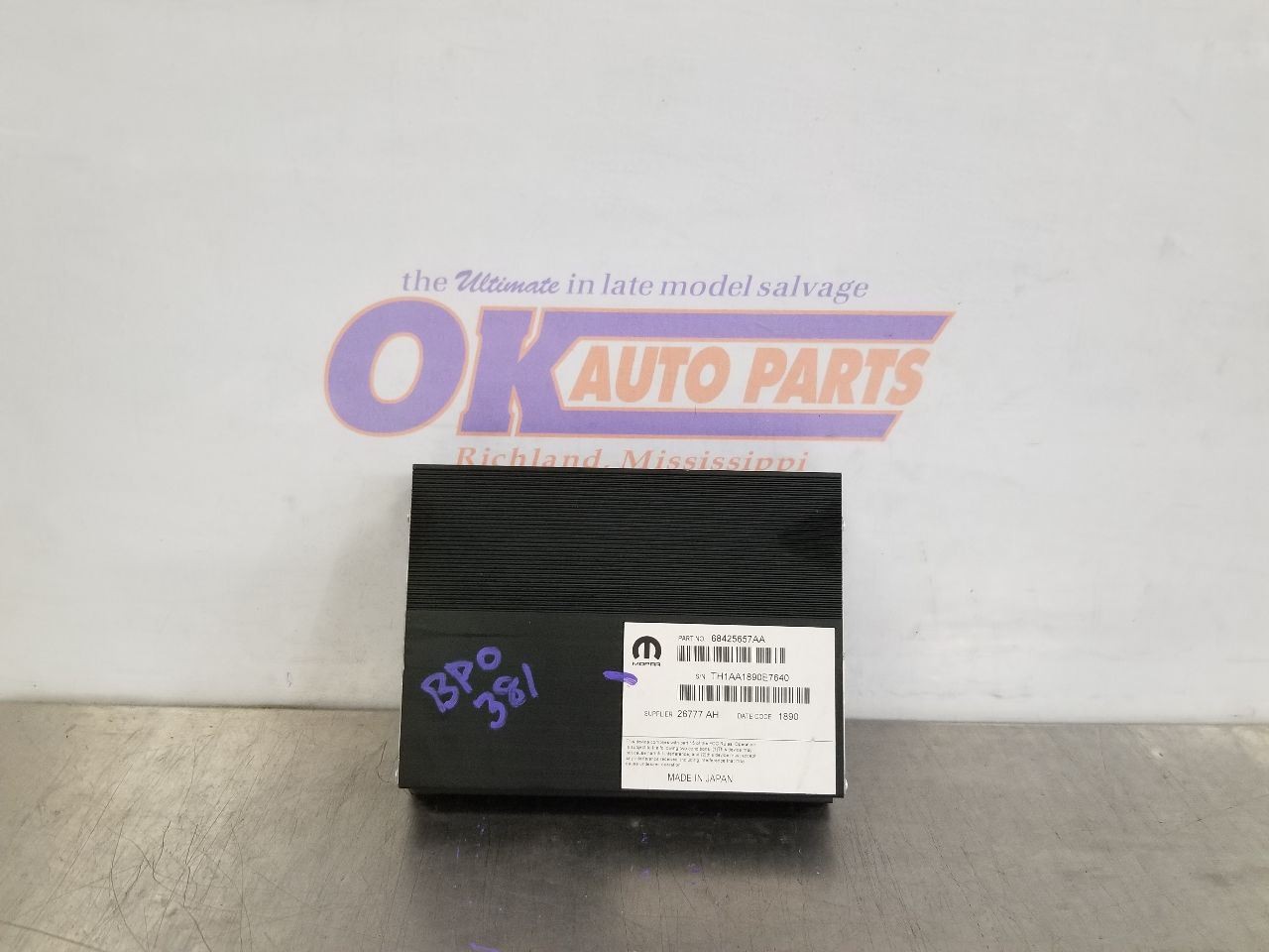 20 2020 DODGE CHARGER GT RADIO AUDIO AMPLIFIER 276 WATT 68425657AA