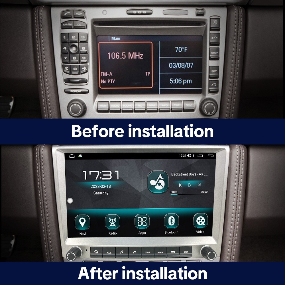 For Porsche 911 997 Cayman Boxster 987 CarPlay Android Car Stereo Radio Navi