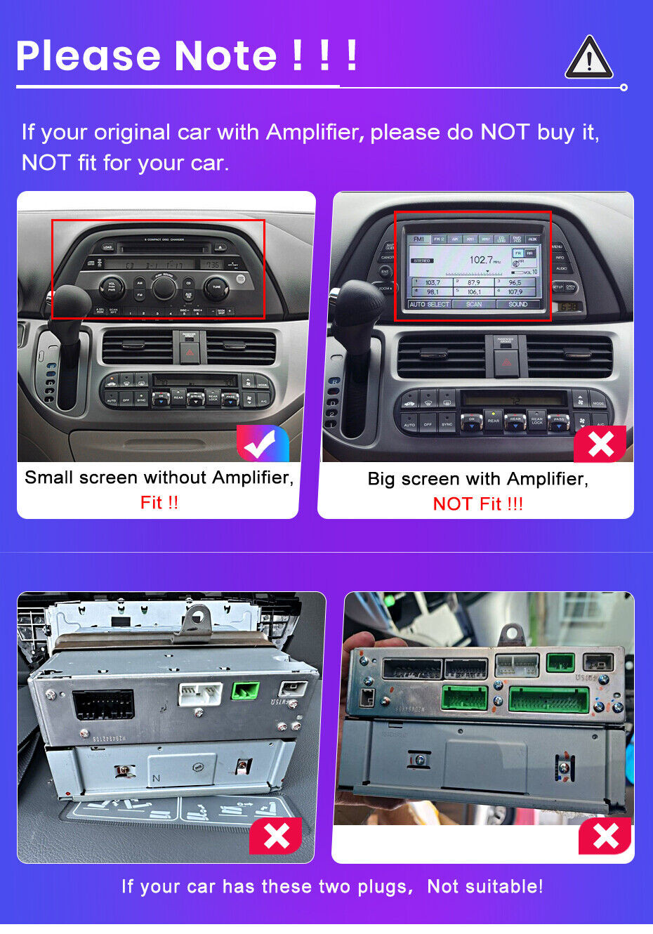 Radio Carplay For 2005-2010 Honda Odyssey FM RDS Touchscreen EQ Cam