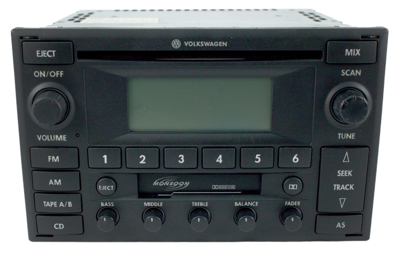 2004-09 Volkswagen Golf Jetta AM FM Radio CD Cassette Player EQ Tuner 1JM035157P