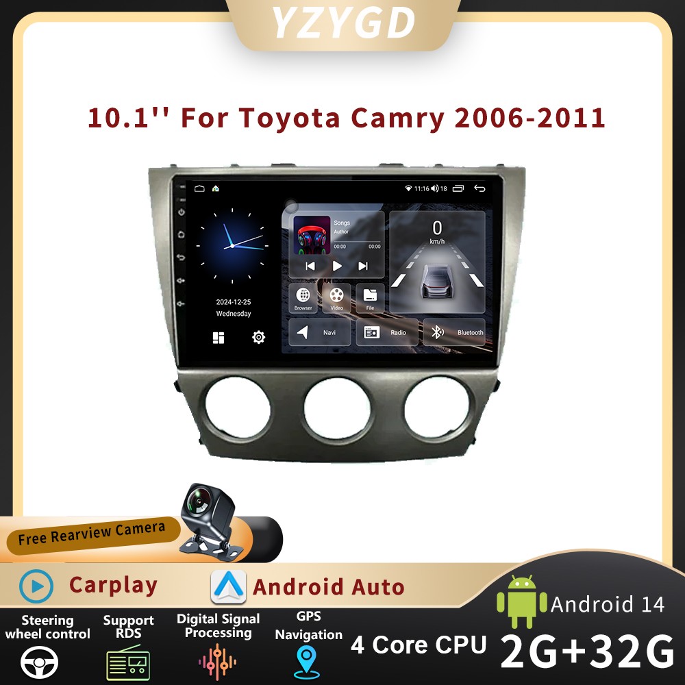 For Toyota Camry Multimedia Android 2006-2011 CarPlay Stereo Car Radio GPS Navi