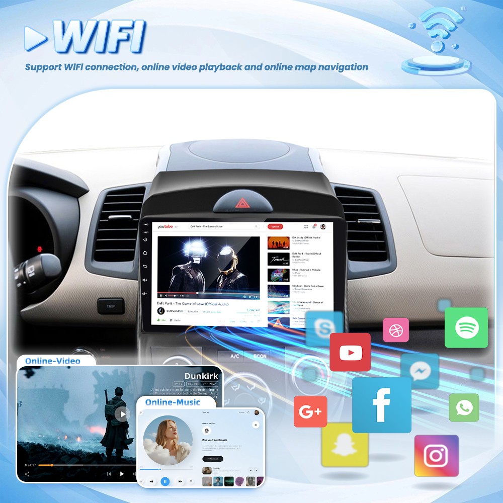 4+64GB Android 15 Carplay For Kia Soul 2010-2013 Car Stereo Radio GPS Navi + Cam