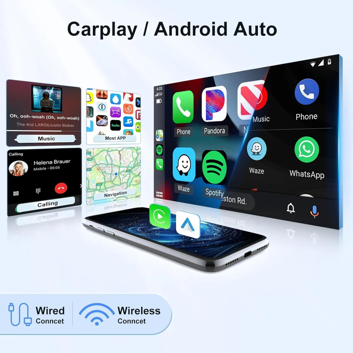 For 2002-2005 Dodge Ram Radio Apple CarPlay Android Auto Stereo GPS Navi WIFI BT