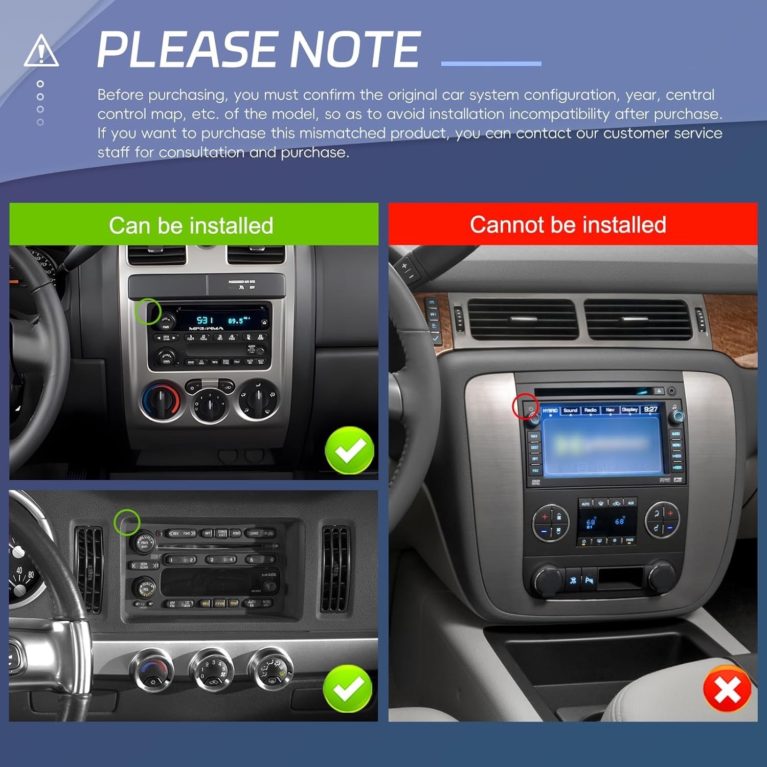 2+64G Android Car Stereo Radio for Chevy Chevrolet Silverado SSR, BT FM/RDS WiFi