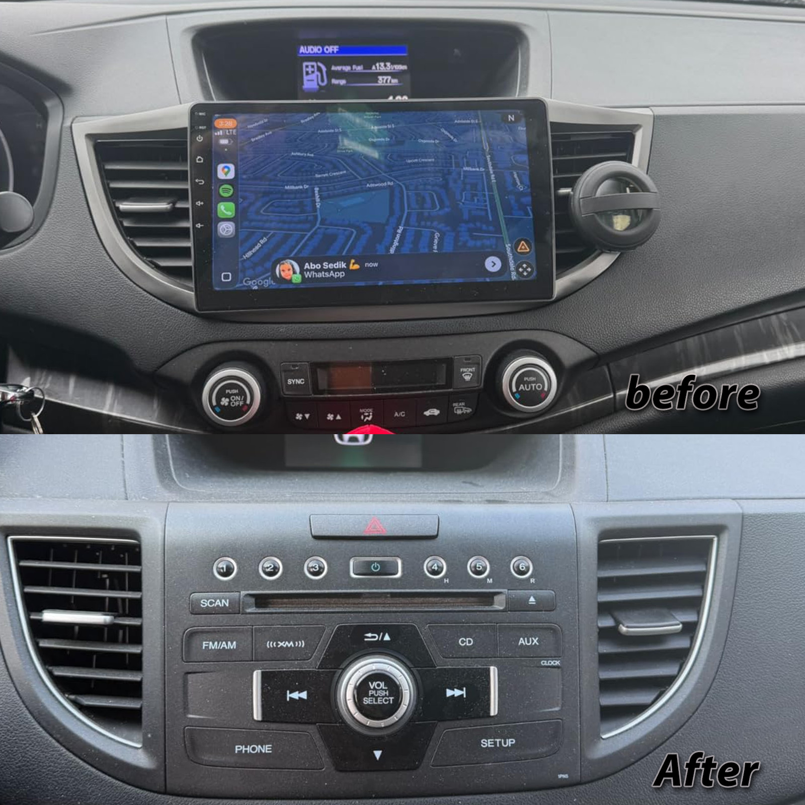 Apple Carplay For Honda CRV 2012-2016 Android 15 Car Stereo Radio GPS WIFI SWC