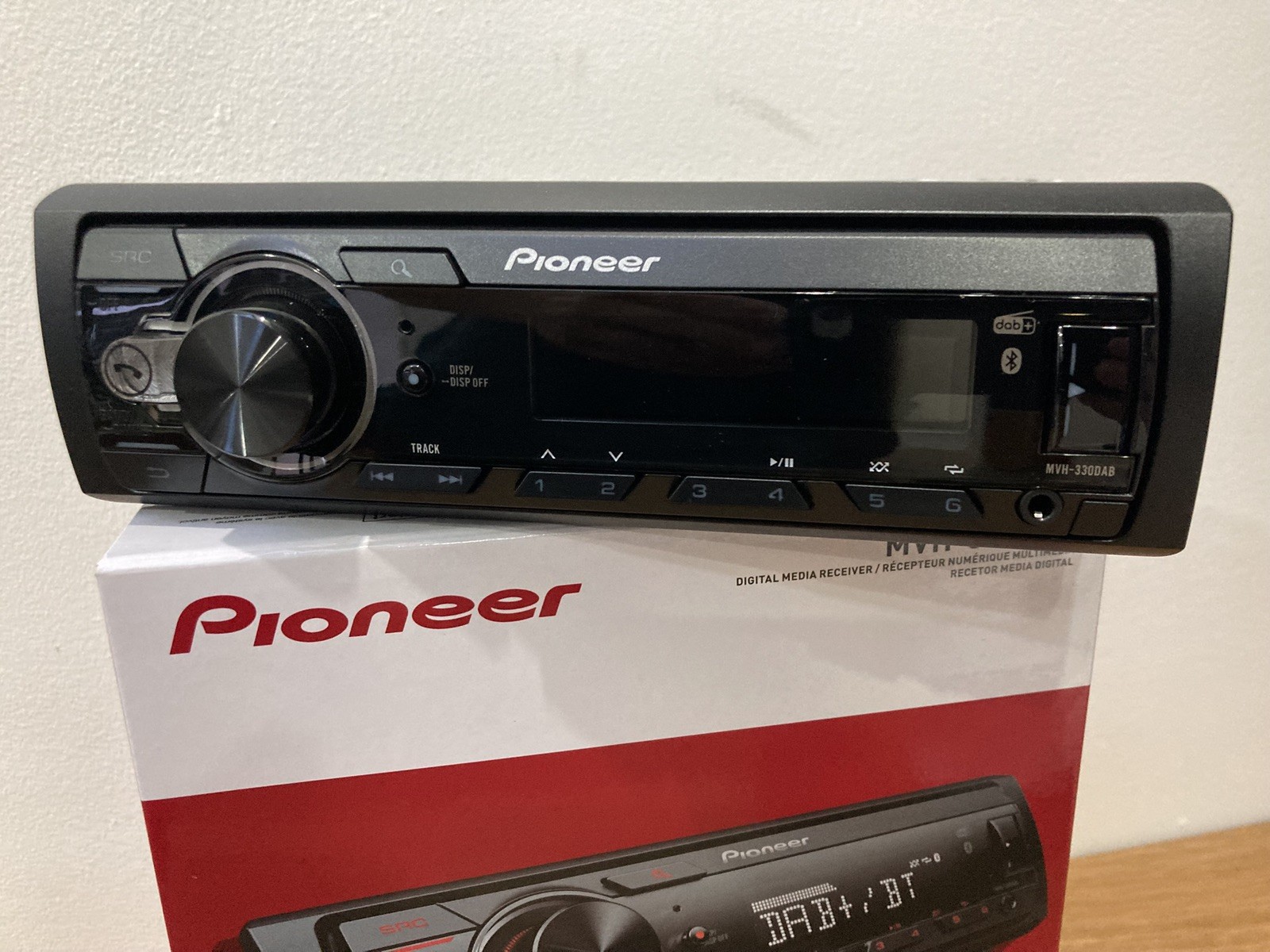 Pioneer MVH-330DAB MP3 Short Body Car Radio W. DAB Bluetooth USB Aux In + Aerial