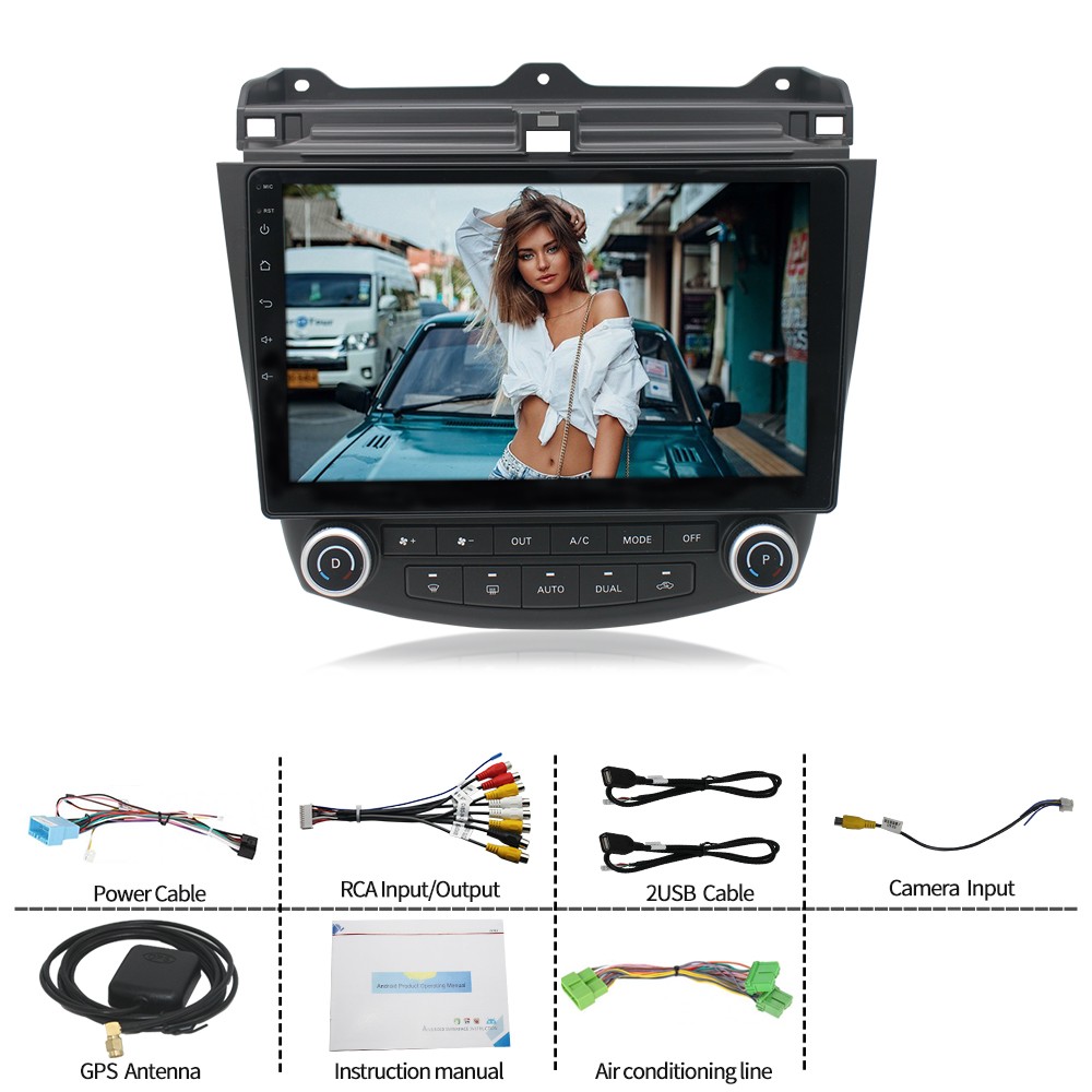 FOR HONDA ACCORD 2003-2007 10″ ANDROID AUTO CARPLAY CAR STEREO RADIO GPS PLAYER